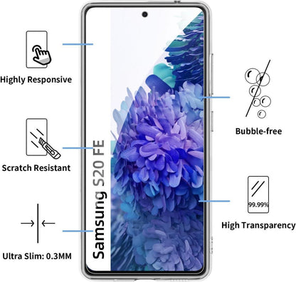 NEW'C Samsung Galaxy S20 FE Hülle + 2 Panzer Schutz Glas