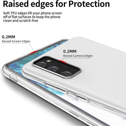 NEW'C Samsung Galaxy S20 FE Hülle + 2 Panzer Schutz Glas, Ultra Transparent - Anti Scratch