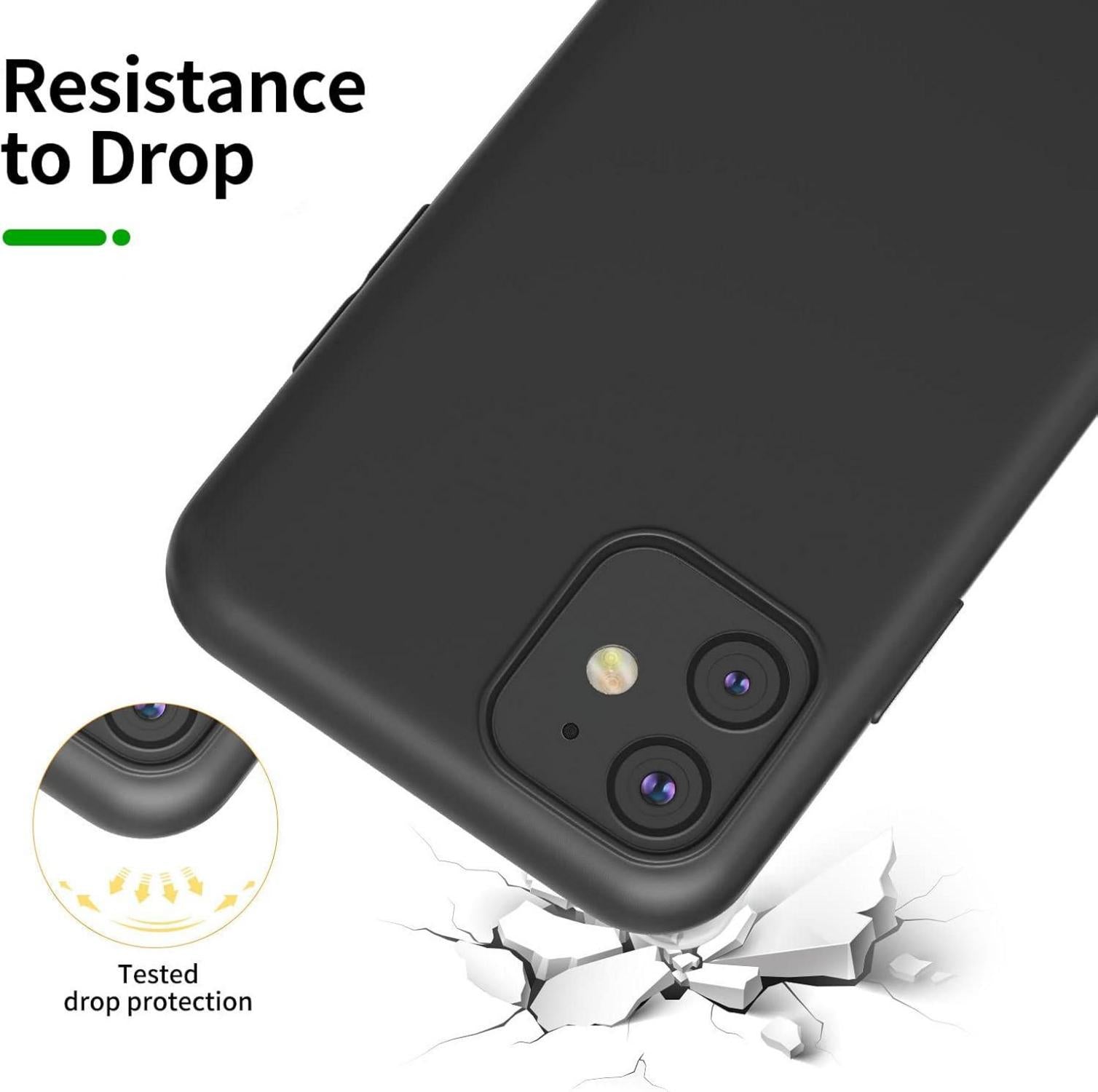 iPhone 11 Hülle Ultra Thin Schwarz + 2 Panzer Schutzglas - Anti