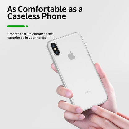 NEW'C iPhone X XS Hülle mit Panzer Schutz Glas Transparent Gel