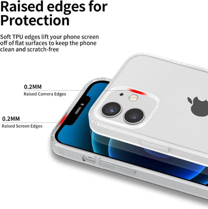 iPhone 12 Pro Schutzhülle 2 Panzer Glas 9H Transparent Transparent