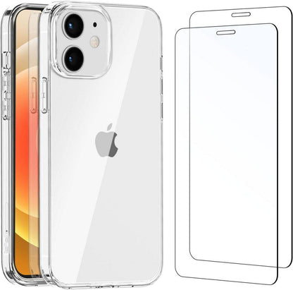 Panzer Schutzglas iPhone 12 Mini Hülle Ultra Transparent Silicon TPU