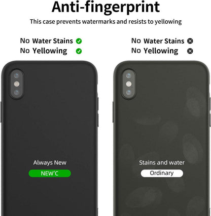 Hülle iPhone X XS Schwarz Ultra Thin Silikon + 2 Panzer Schutz Glas