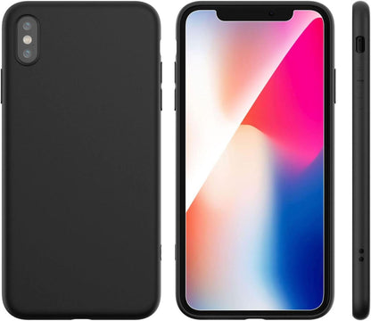NEW'C iPhone X XS Case Black + 2 Tempered Glass Screen Protector