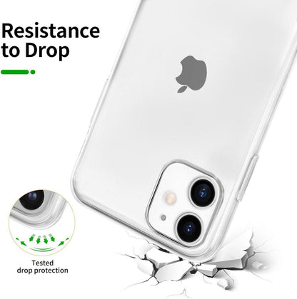 Hülle für iPhone 11 Ultra Transparent Silikon TPU Schutzglas 2 Stück