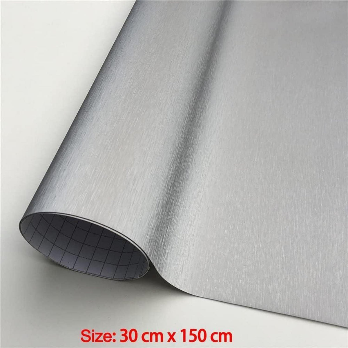Gebürstete Edelstahl Vinylfolie 30x150cm – Lackschutzfolie