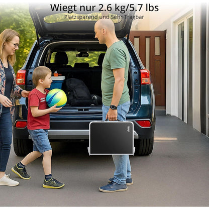 Klapptisch Camping 60x40cm Aluminium 3 Höhen verstellbar mit Netz