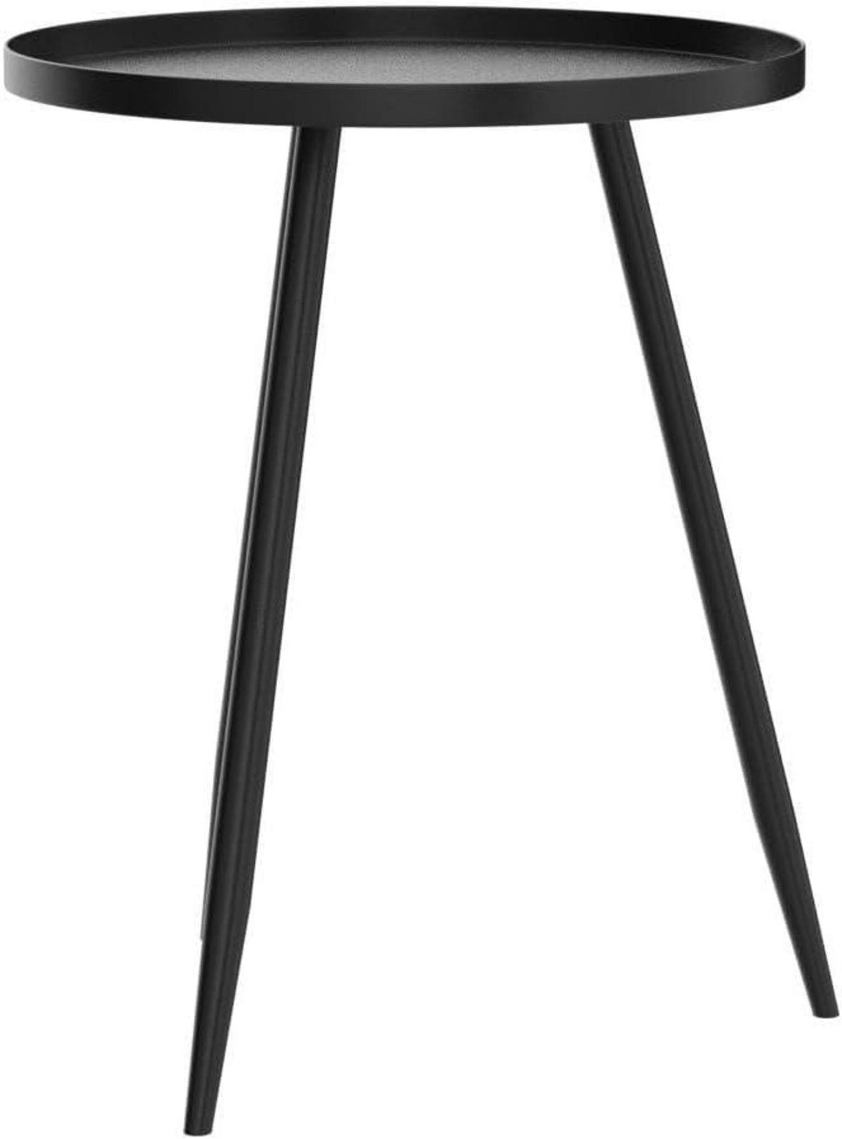 YOUDENOVA Beistelltisch Metall Schwarz Rund Wohnzimmertisch Sofatisch Ø 40,5 x 50 cm