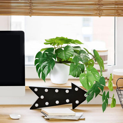 Künstliche Monstera Pflanze 45cm Hochrealistisch Deko Kunstpflanze