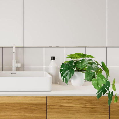 Künstliche Monstera Pflanze 45cm Hochrealistisch Deko für Heim Büro Bad Küche