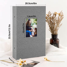 Fotobuch 10x15 300 Leinen Einsteckalbum Querformat Grau