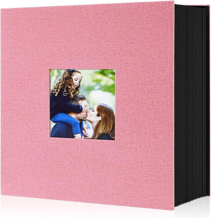 Fotobuch 1000 Fotos 10x15cm, XXL Leinen Einsteckenalbum Rosa