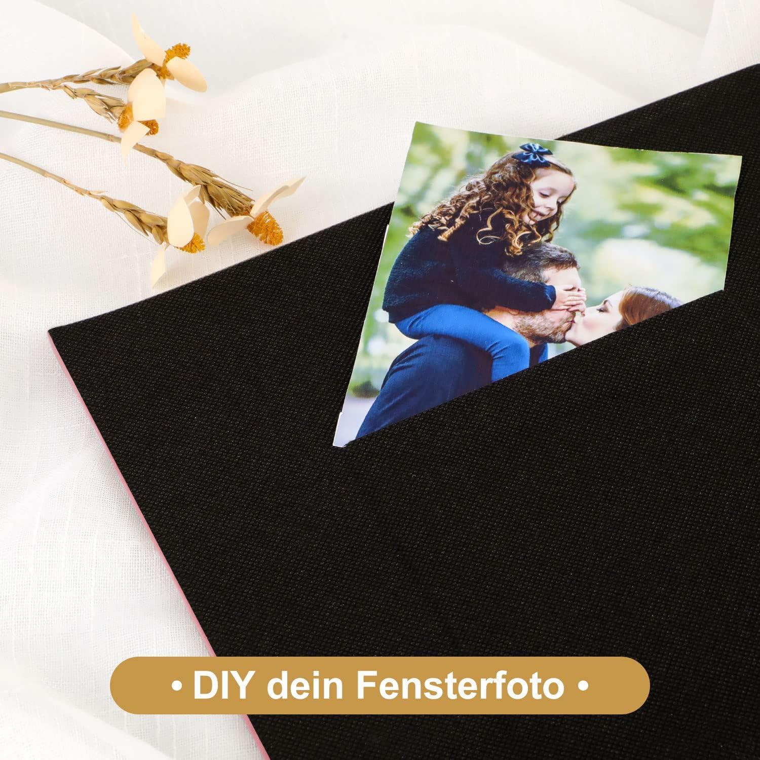 Fotoalbum 1000 10x15cm XXL Leinen Einstecken Einsteckalbum Rosa