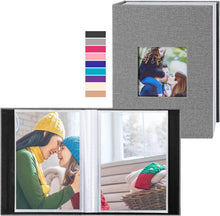 Fotoalbum 10x15cm 100 Taschen 2er Pack Leinen Einstecken Grau
