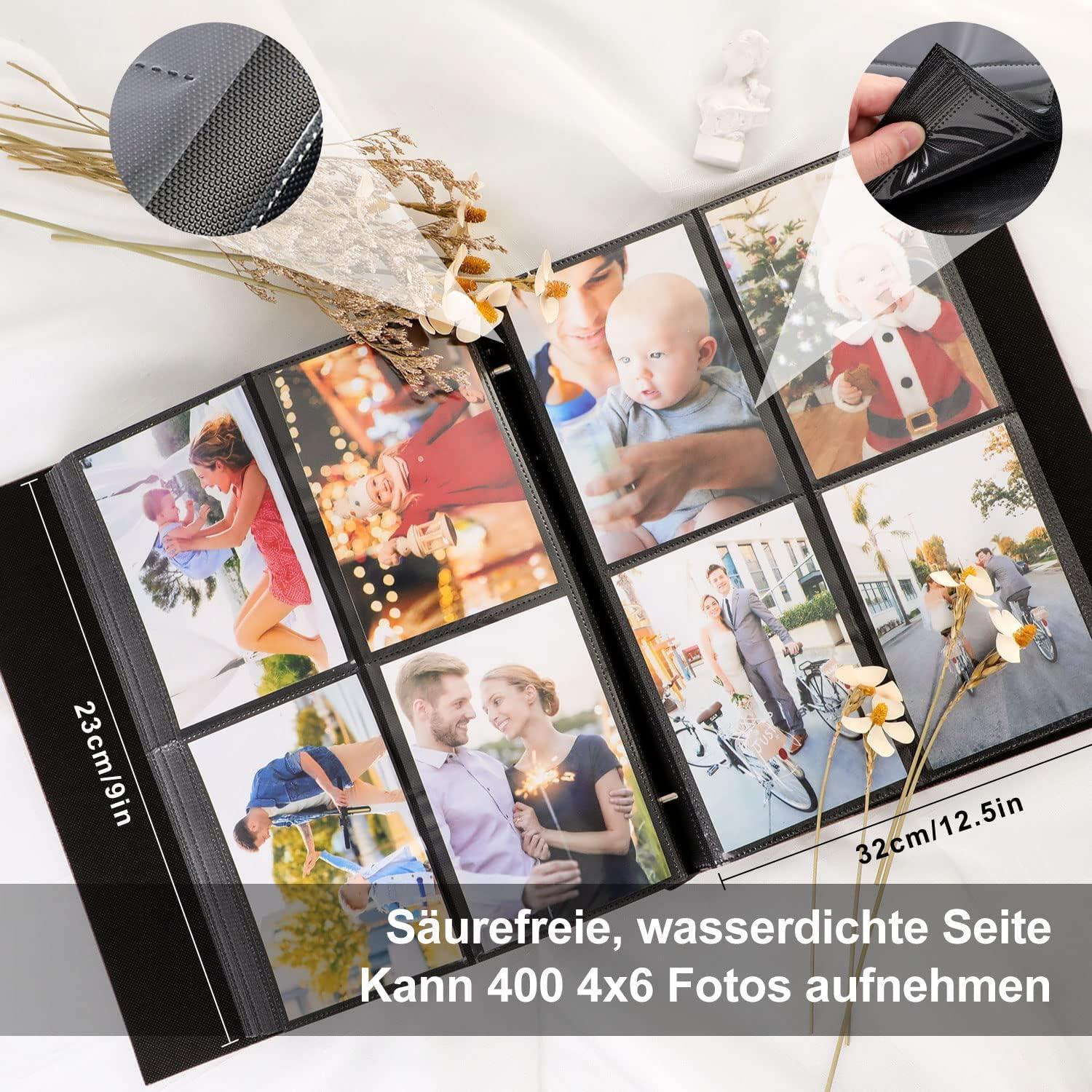 Fotobuch 10x15 Leinen 400 Einsteckalbum Hochformat Rosa