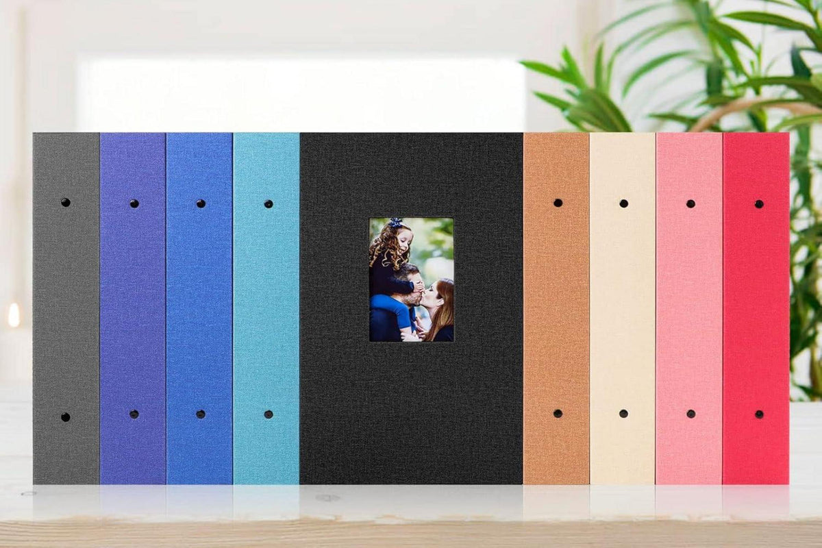 Fotobuch 300 Leinen Einstecken Einsteckalbum 10x15 Querformat Blaugrün