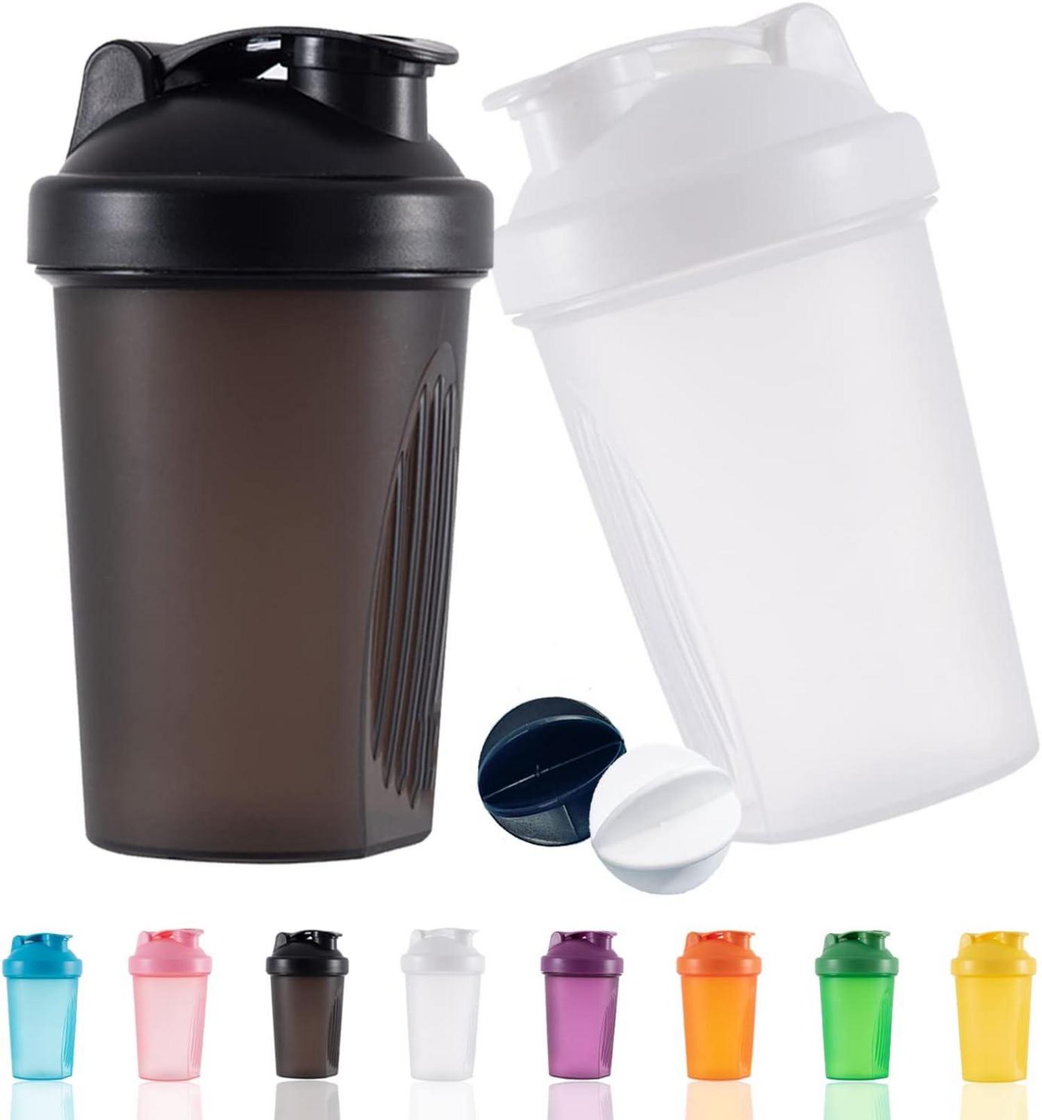 OOTD Protein Shaker Flasche 400ml Auslaufsicher BPA frei Eiweiß Shaker