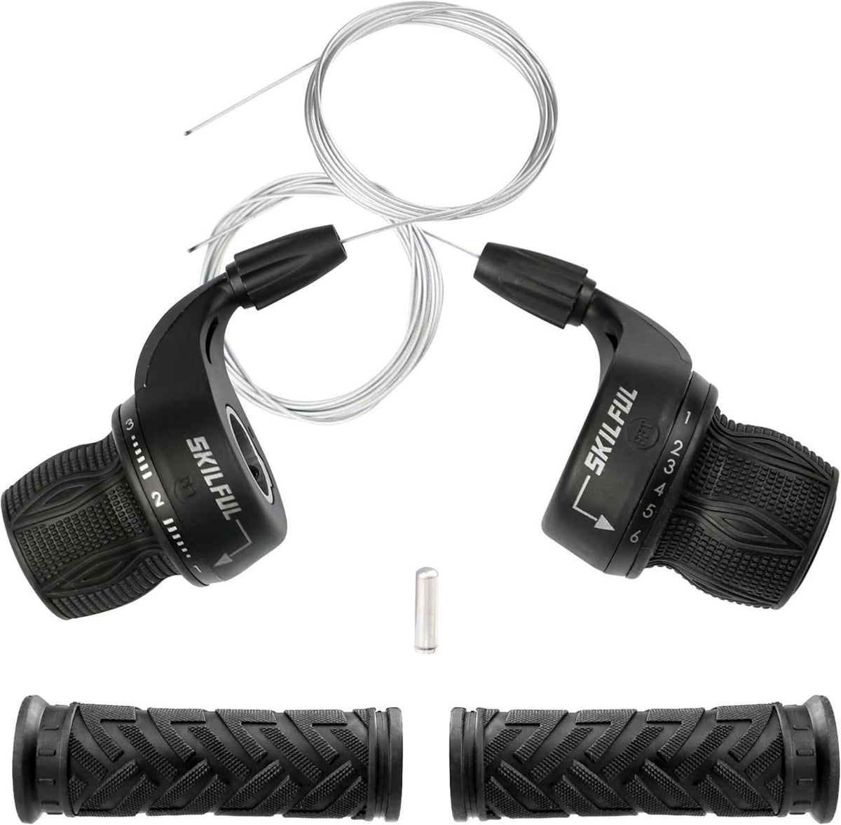 Fahrrad Schalthebel Set 3x6 Revoshifter 6 Fach Drehgriff-Schalter
