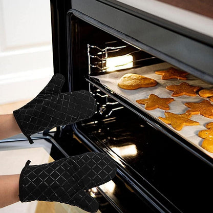 Premium Hitzebeständige BBQ Handschuhe - Rutschfeste Grillhandschuhe, Ofenhandschuhe bis 240°C - Kochen, Backen, Barbecue - 1 Paar