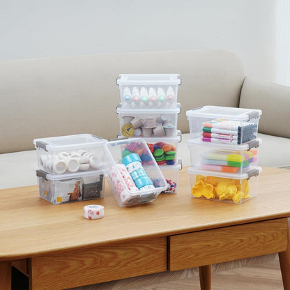 Citylife 10er-Set 1.25L Klein Stapelbare Aufbewahrungsboxen