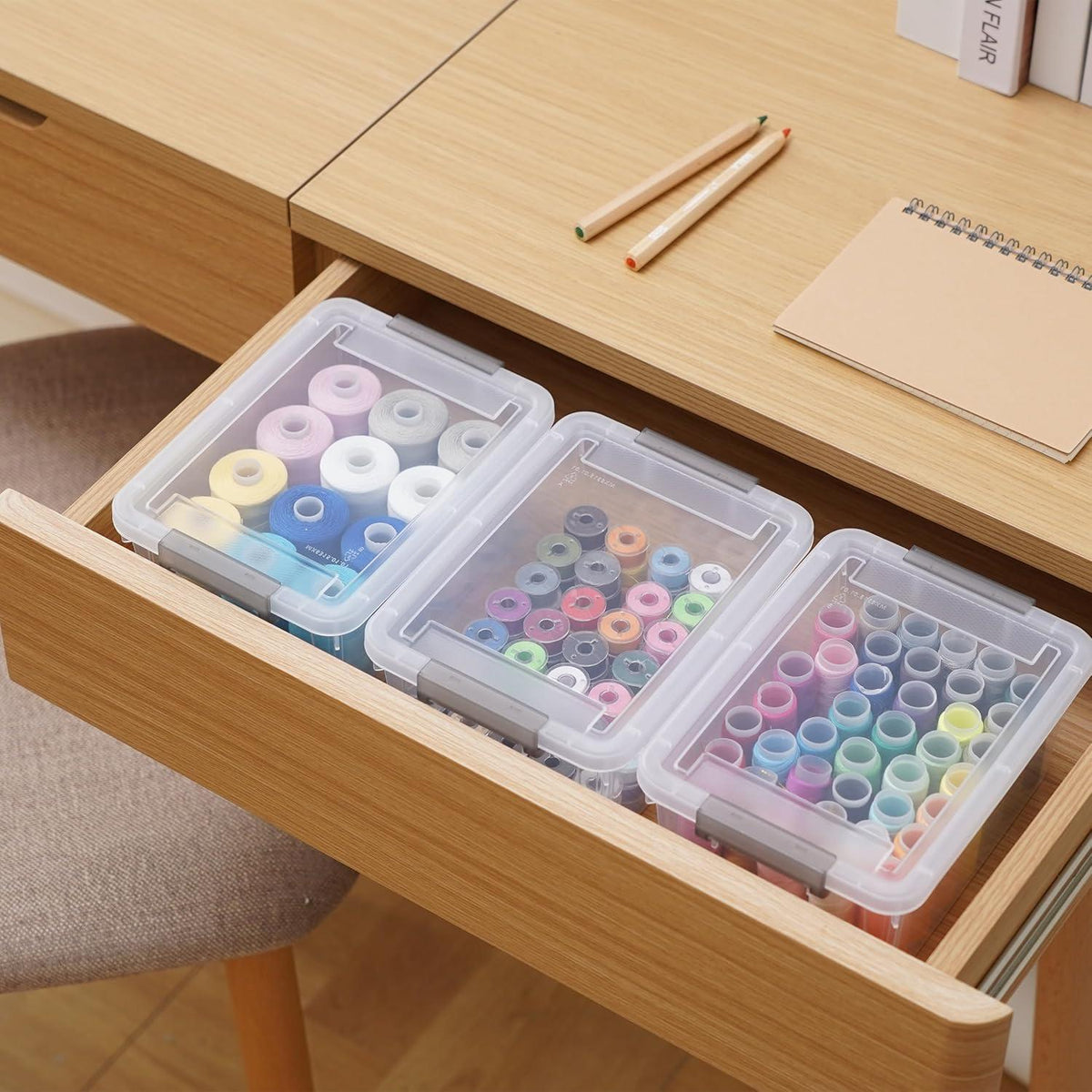 Citylife 10er-Set 1.25L Aufbewahrungsbox stapelbar transparent mit Deckel Clips robust Plastik 17.7x13x8.2cm