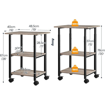 Druckertisch mit arretierbaren Rädern, 3