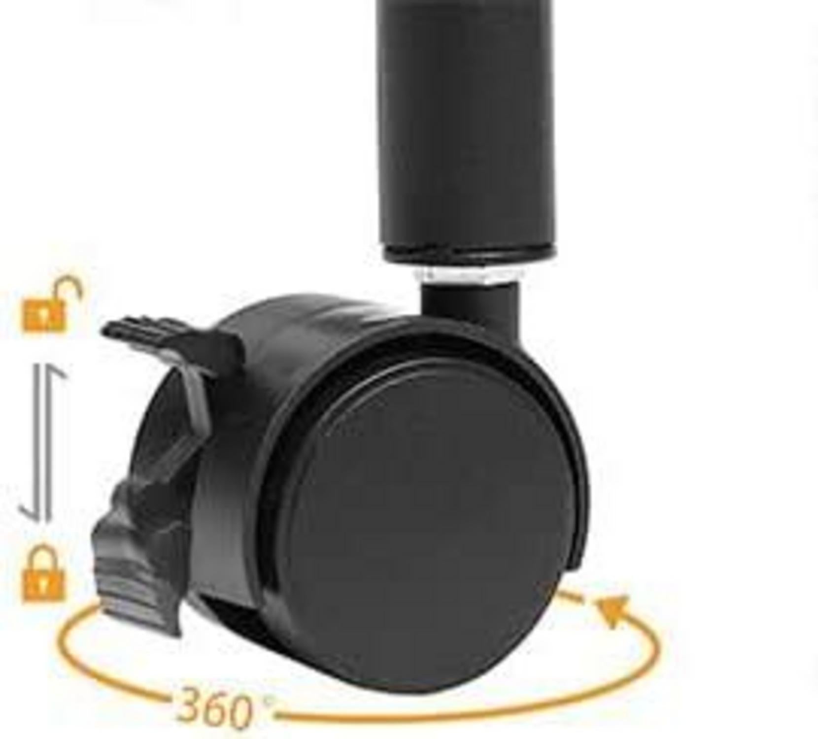 Druckertisch mit arretierbaren Rädern, rollbar, 2 Ebenen, Industrie-Design