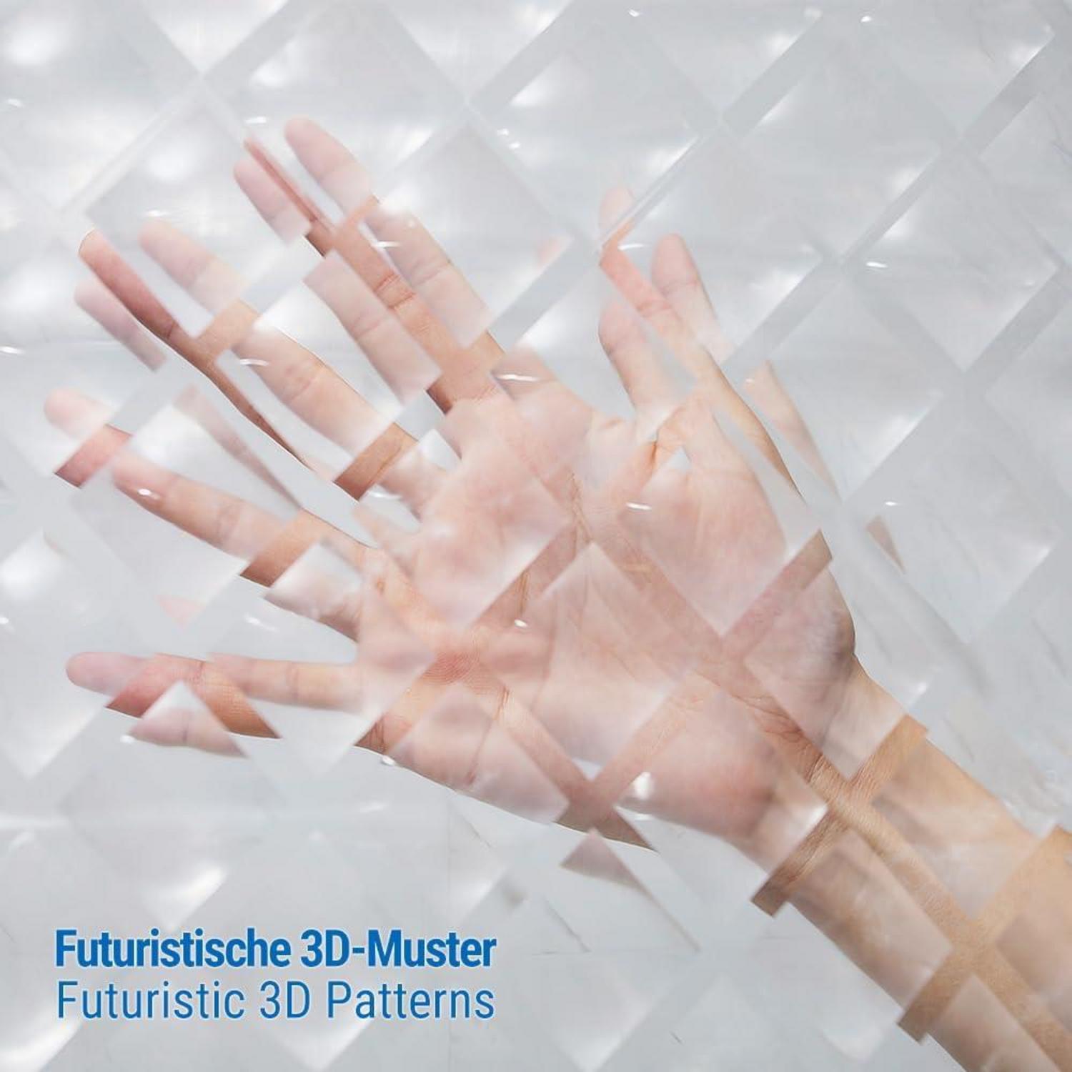 Schmaler Duschvorhang 3D Rhombus Transparent 100% Eva-Material