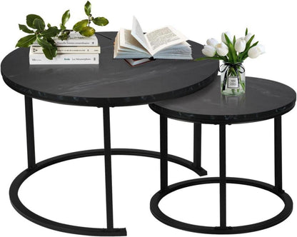 Runder Couchtisch 2er Set - Modernes