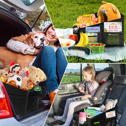 Auto Organizer Rücksitz Frauen Kinder Spielzeug Bücher Snacks Getränkehalter