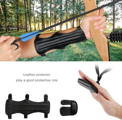 REAWOW 30lbs Recurvebogen Set Holz Anfänger Bogenschießen Carbon Pfeile