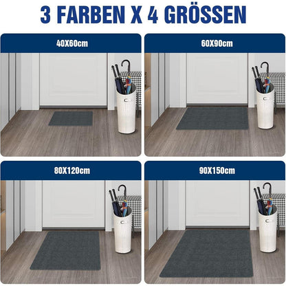 DFIONC Fußmatte innen Dunkelgrau 40x60 cm waschbar
