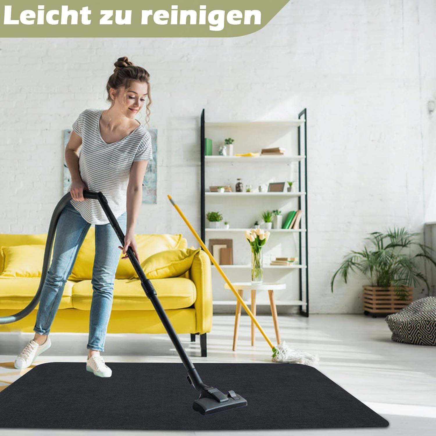 DFIONC Bürostuhlmatte Hartboden 90x140cm 4mm Schwarz