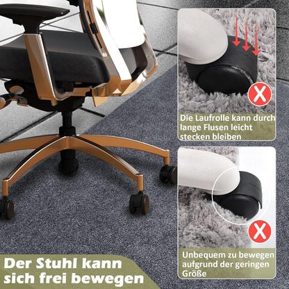 Bürostuhlmatte 90x140 cm, 4 mm, rutschfest, Parkett, Laminat