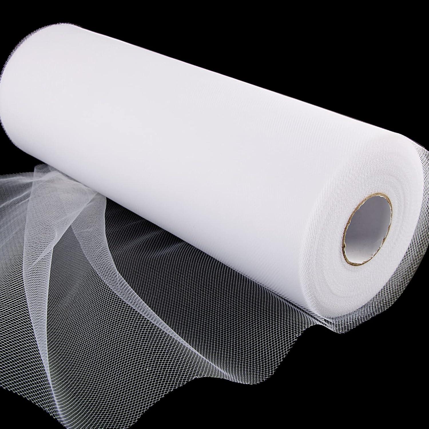 30cm Tüllstoff Rolle Weiß Polyester Dekostoff Party Hochzeit Fest Tutu