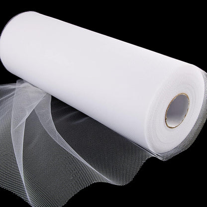30cm Tüllstoff Rolle Weiß Polyester Dekostoff Party Hochzeit Fest Tutu