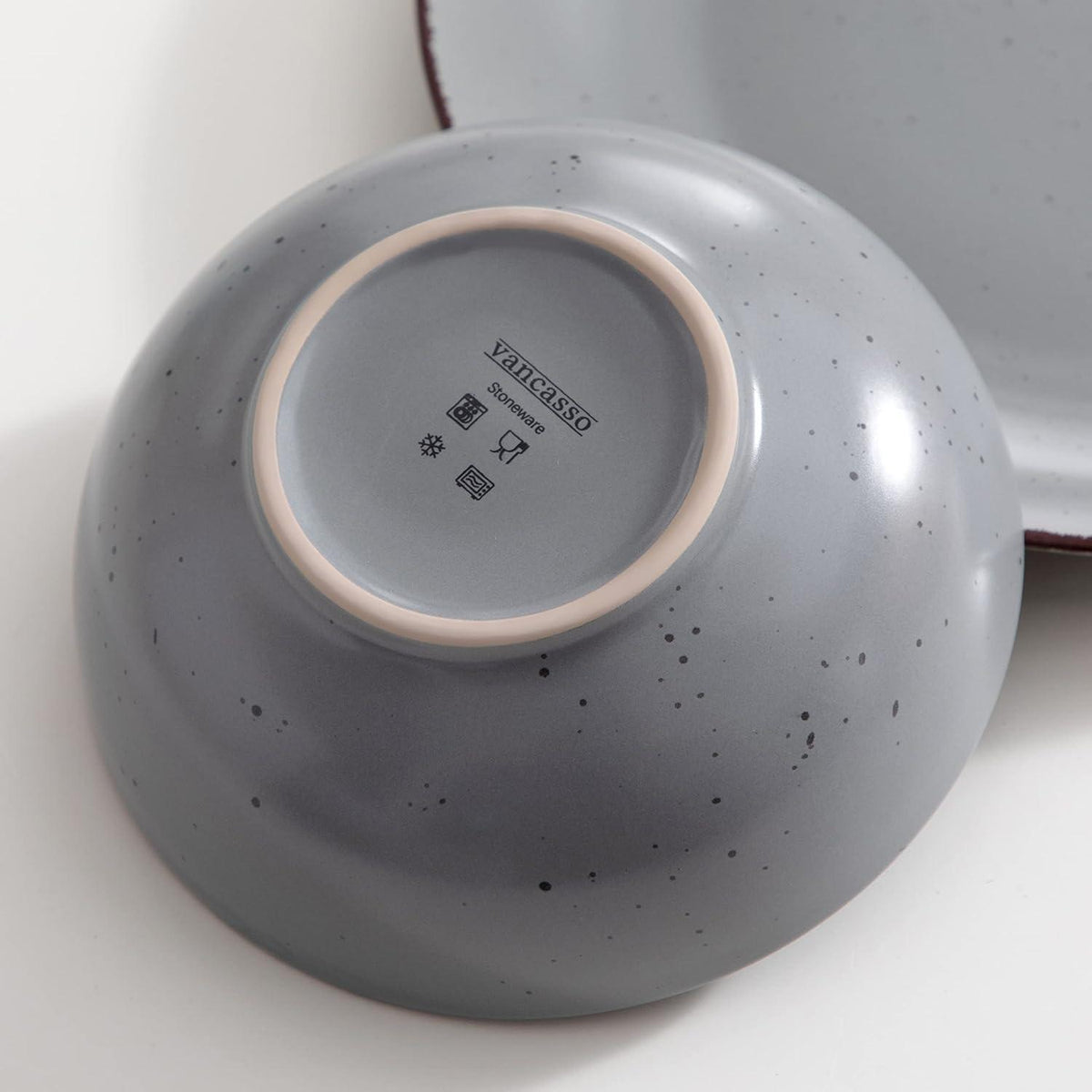 Tafelservice Steingut Vintage Look 16-teilig Grau