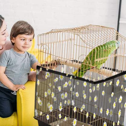 Vogelkäfig Abdeckung Samenfänger Papageien Netz Gänseblümchen 78,7 x 15,7 Zoll