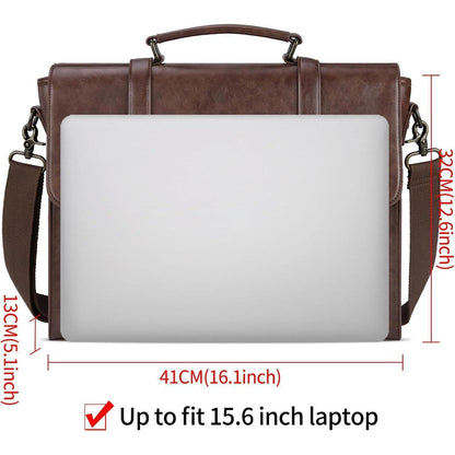 Lubardy Umhängetasche Herren Aktentasche Laptoptasche 15.6