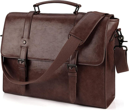 Lubardy Umhängetasche Herren Laptoptasche 15.6 Zoll Vintage