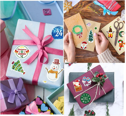 Adventskalender Nummer Aufkleber Weihnachten Runde Sticker 4cm