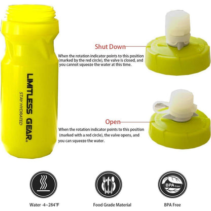 Fahrrad Flaschenhalter mit 21 Oz Trinkflasche Gelb - BPA