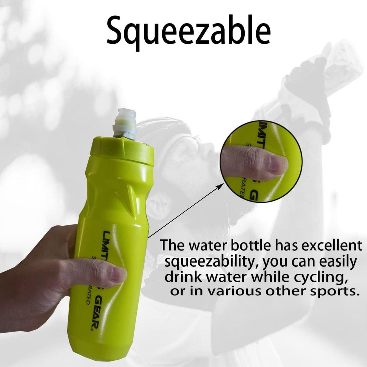 Fahrrad Flaschenhalter Trinkflasche 21 Oz leicht BPA frei Gelb
