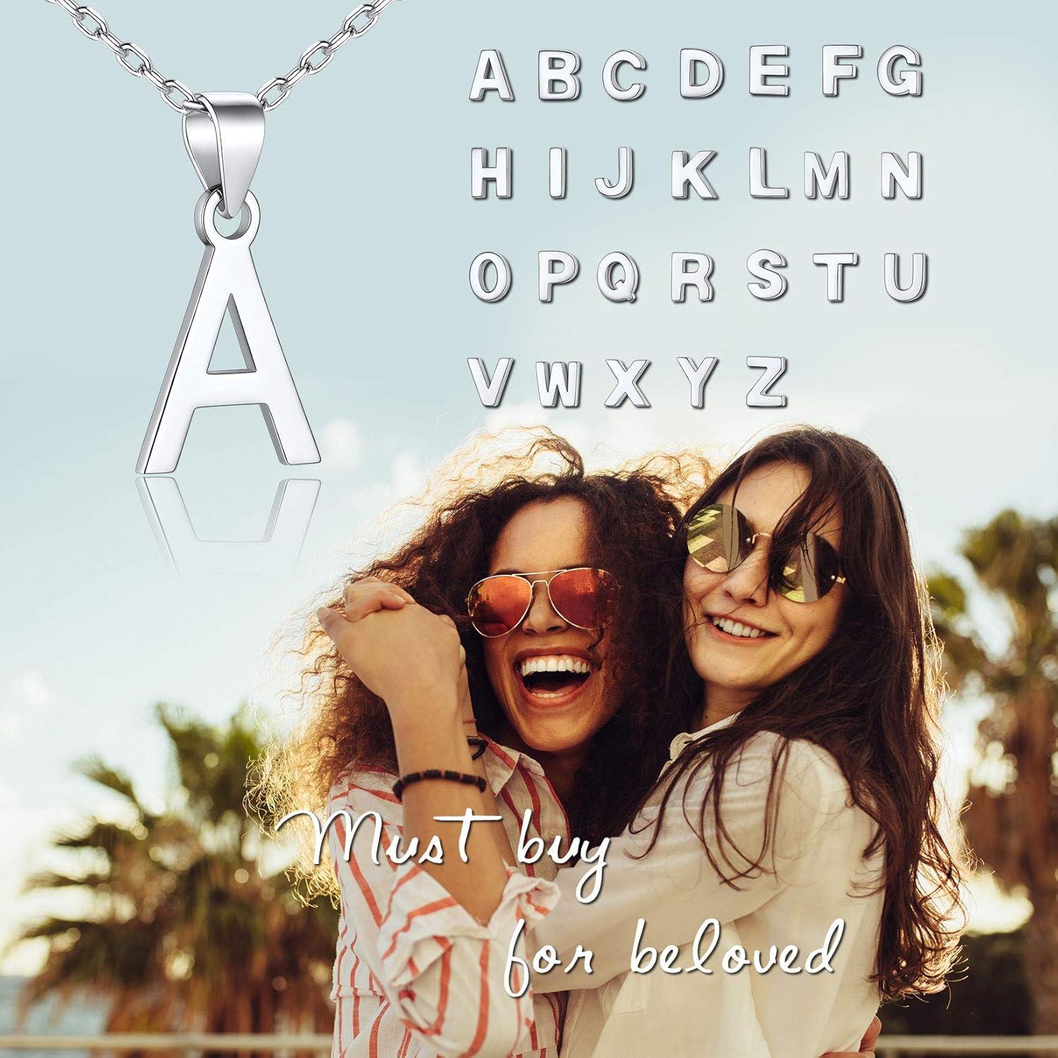 925 Silber Anfangsbuchstaben Kette Halskette Damen Mädchen Alphabet A-Z Initialen Nymph Kaufland