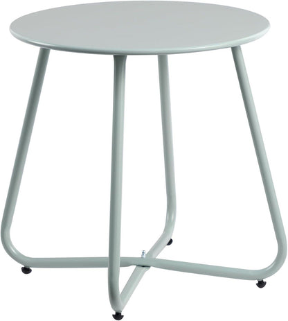 Beistelltisch Outdoor Balkontisch Klein Gartentisch Rund Metall Wetterfest Patio Terrasse