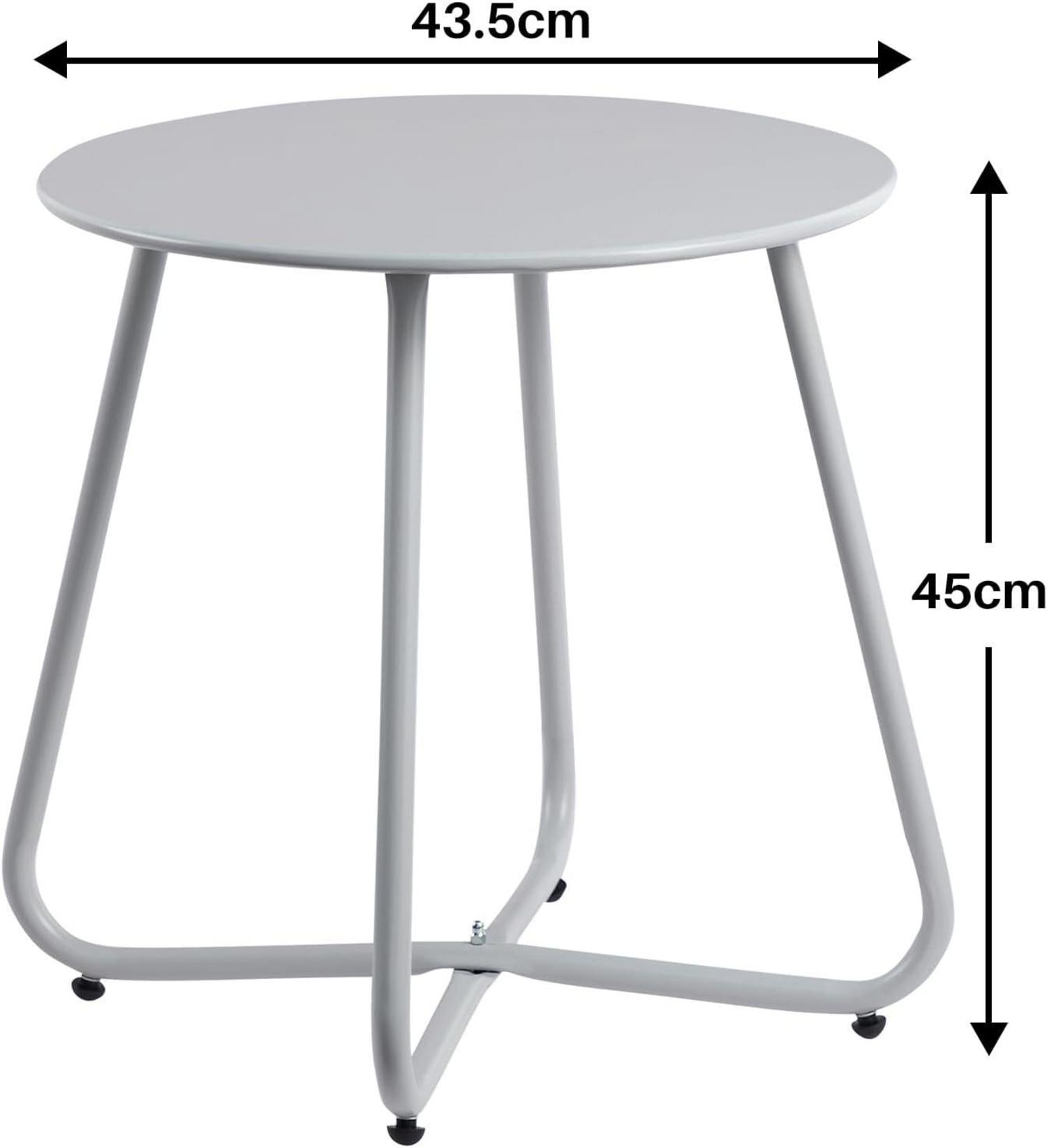 Beistelltisch Outdoor Gartentisch Balkontisch Runder Patio Kaffeetisch