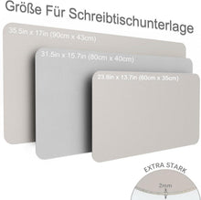 Oterri Schreibtischunterlage Mauspad Doppelseitig Beige Grau