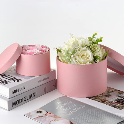 4er Set Runde Geschenkboxen mit Deckel in