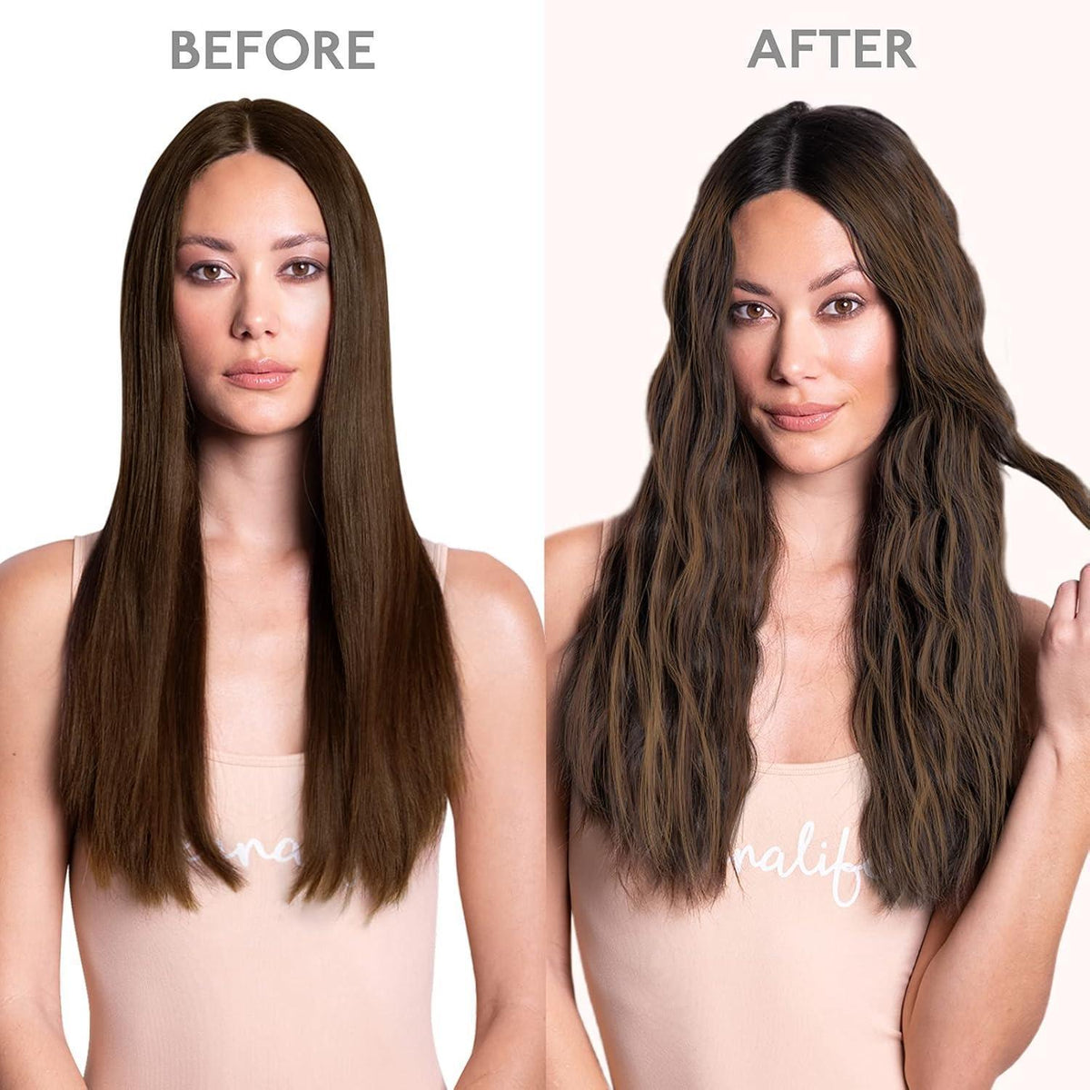 Echthaar Clip-in Verängerung Dunkelbraun-Kastanienbraun Balayage