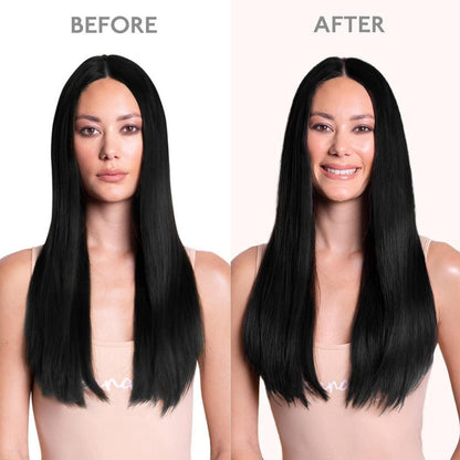 Clip-in Haarverlängerung Echthaar Schwarz 55cm 150g